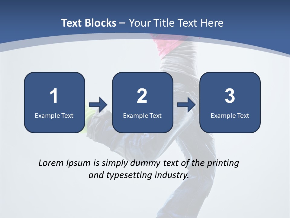 Woman Breakdancer Fly PowerPoint Template