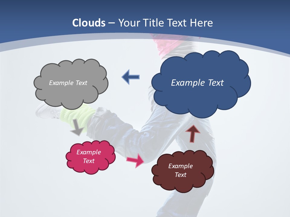 Woman Breakdancer Fly PowerPoint Template