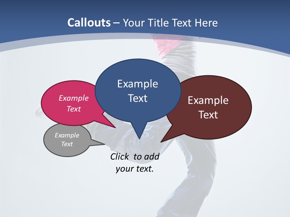 Woman Breakdancer Fly PowerPoint Template