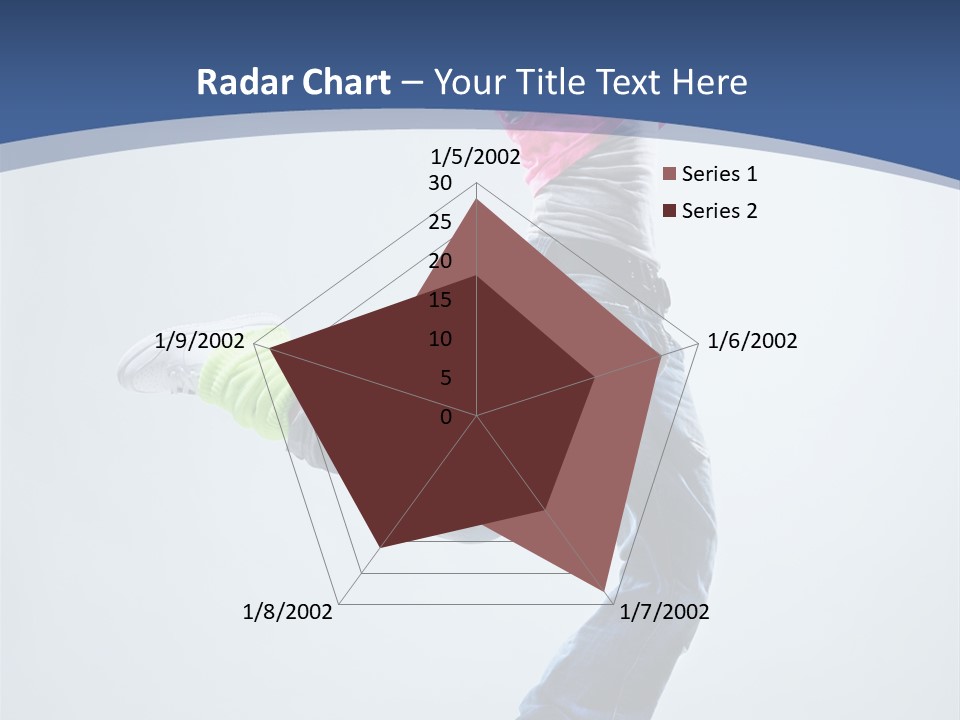 Woman Breakdancer Fly PowerPoint Template