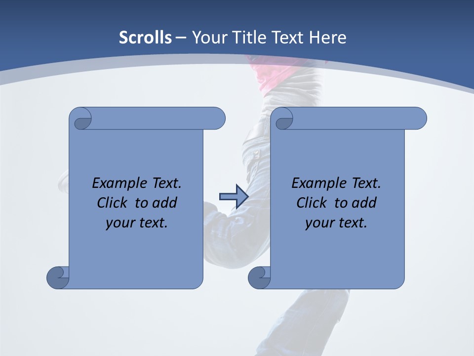 Woman Breakdancer Fly PowerPoint Template