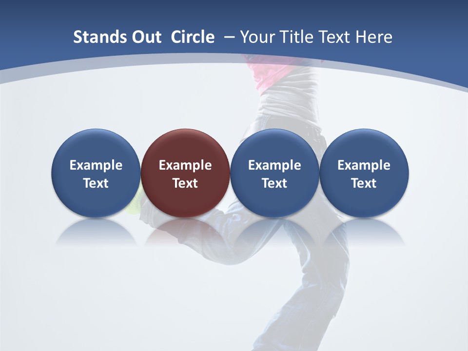 Woman Breakdancer Fly PowerPoint Template