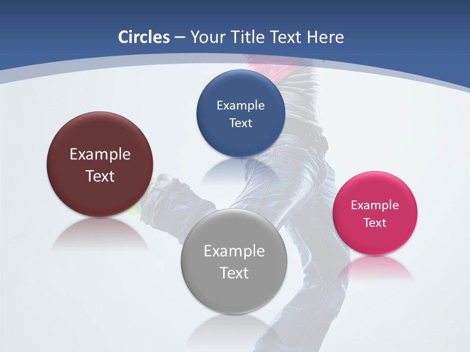 Woman Breakdancer Fly PowerPoint Template