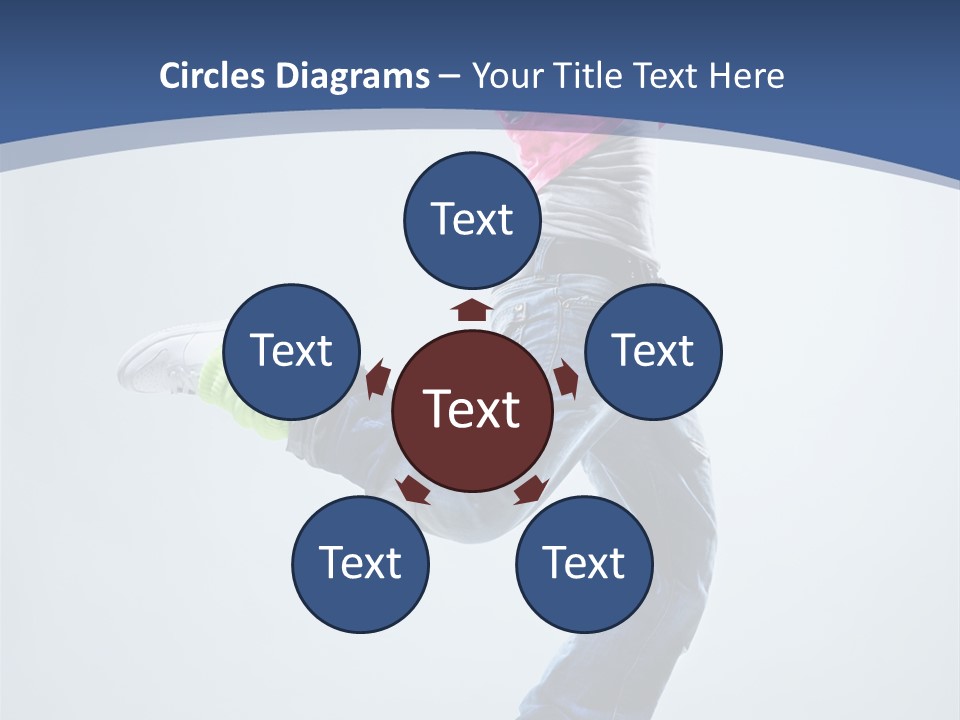 Woman Breakdancer Fly PowerPoint Template