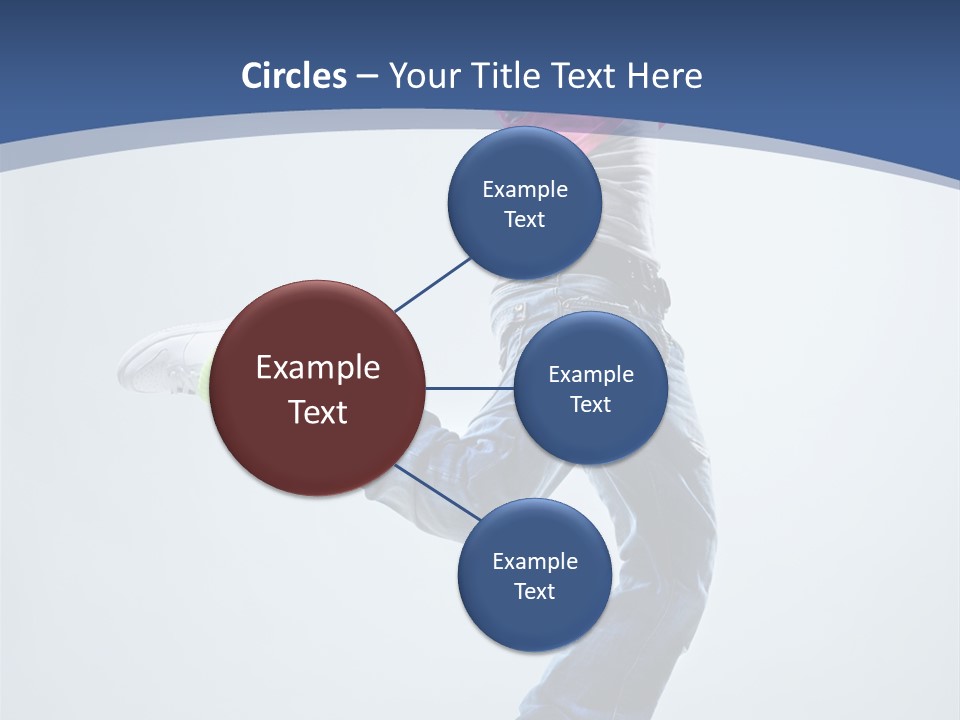 Woman Breakdancer Fly PowerPoint Template