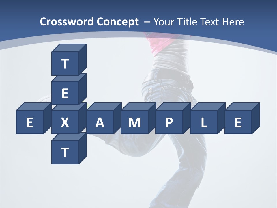 Woman Breakdancer Fly PowerPoint Template