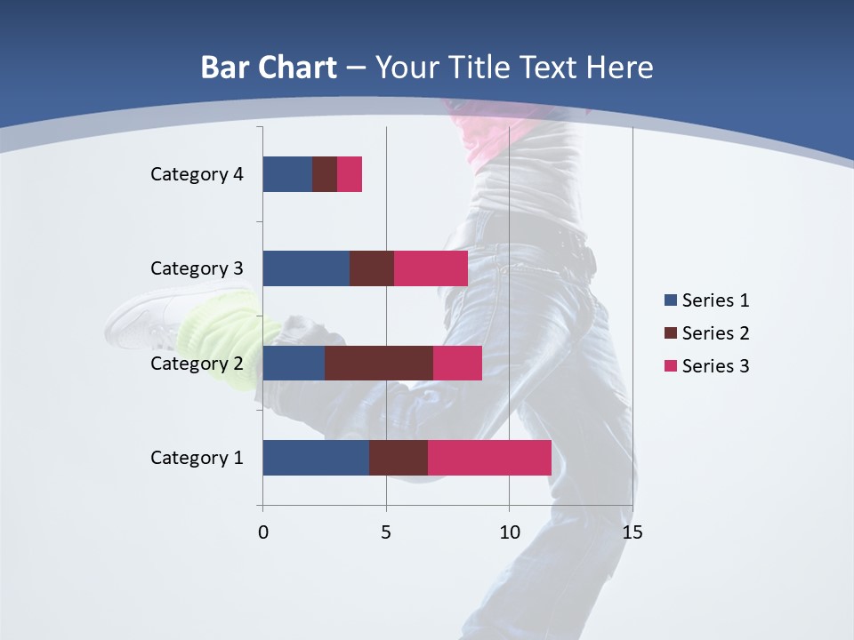 Woman Breakdancer Fly PowerPoint Template