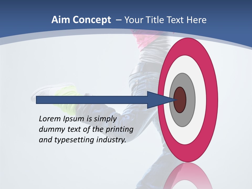 Woman Breakdancer Fly PowerPoint Template