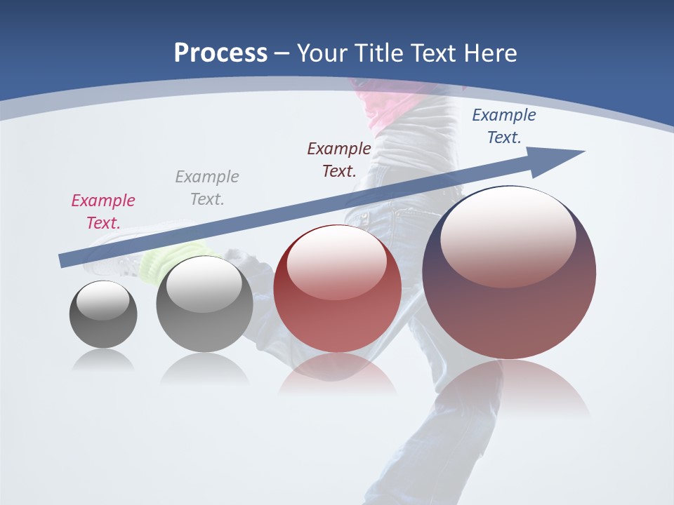 Woman Breakdancer Fly PowerPoint Template