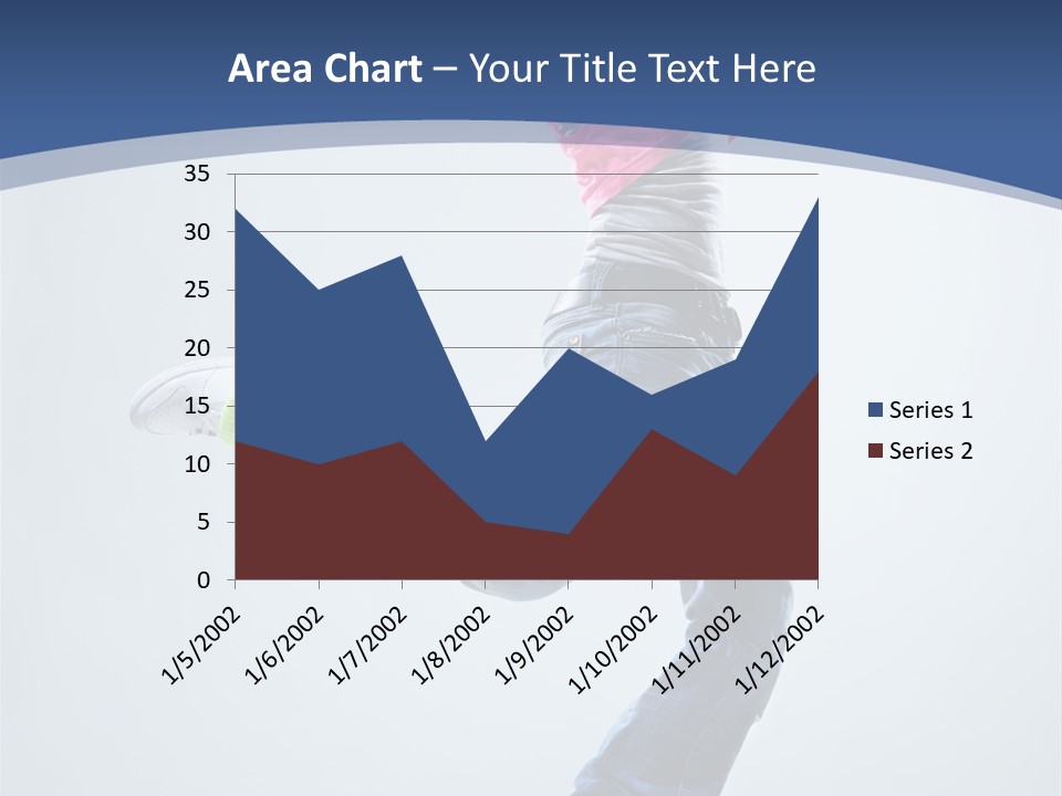 Woman Breakdancer Fly PowerPoint Template