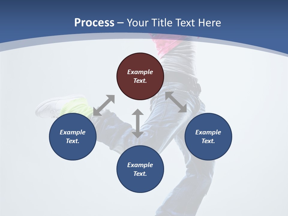 Woman Breakdancer Fly PowerPoint Template