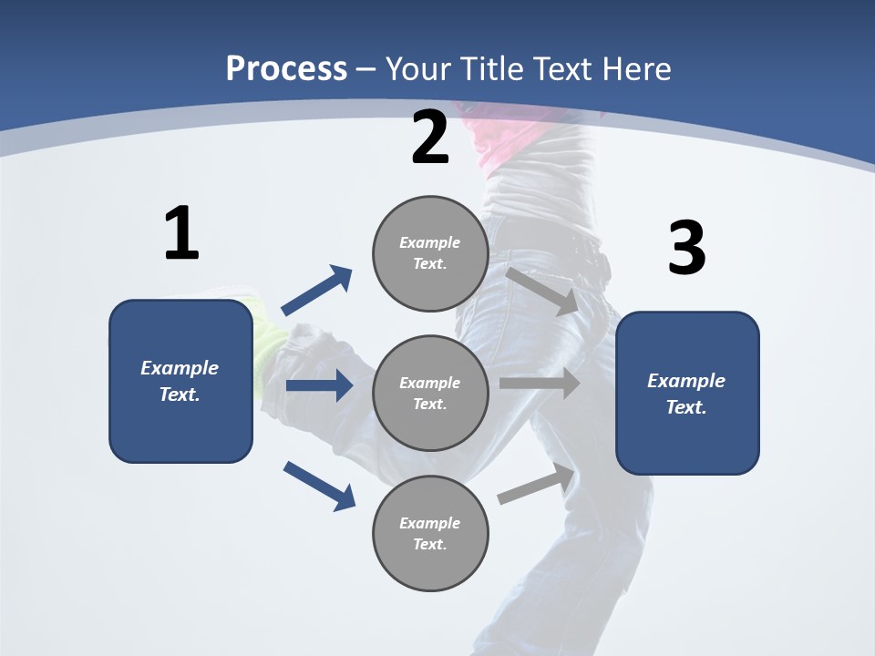 Woman Breakdancer Fly PowerPoint Template