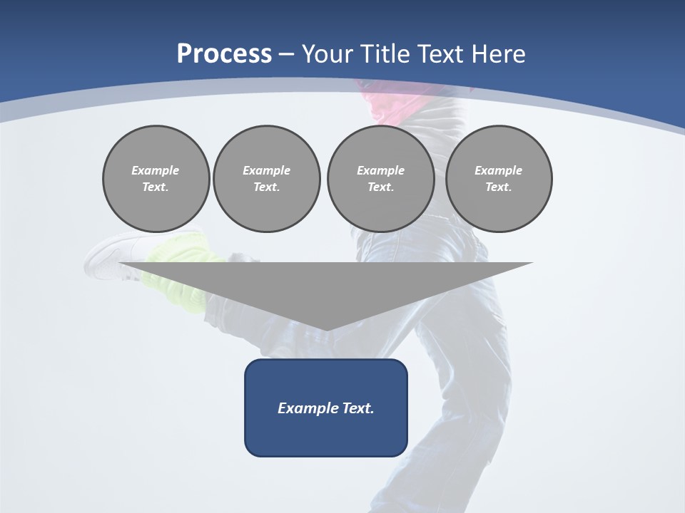 Woman Breakdancer Fly PowerPoint Template