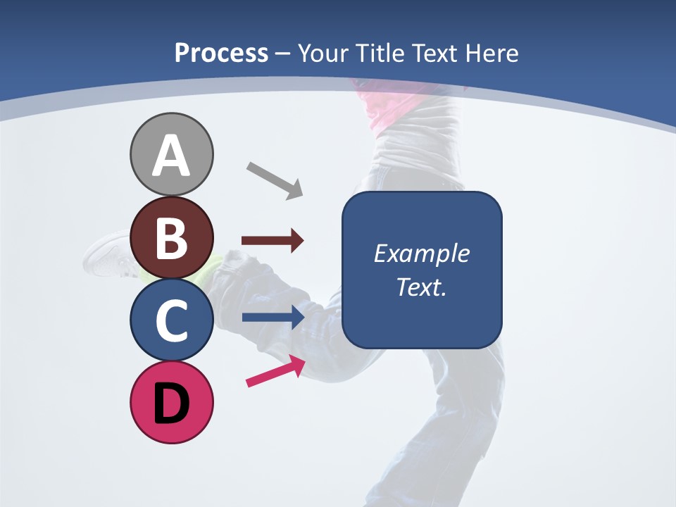 Woman Breakdancer Fly PowerPoint Template