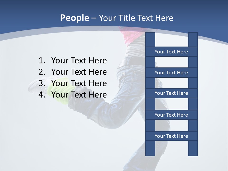 Woman Breakdancer Fly PowerPoint Template