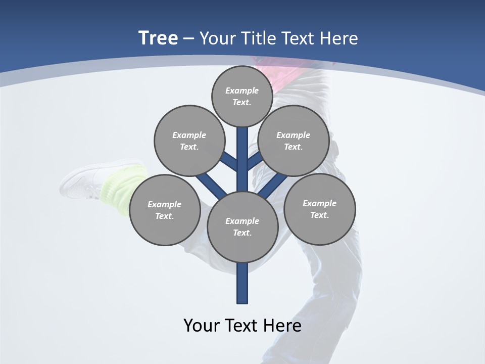 Woman Breakdancer Fly PowerPoint Template