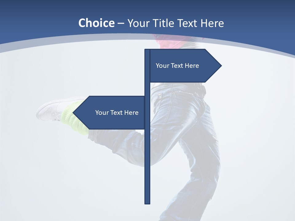 Woman Breakdancer Fly PowerPoint Template