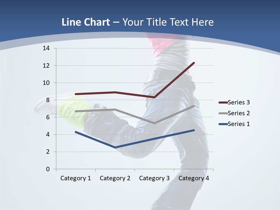 Woman Breakdancer Fly PowerPoint Template