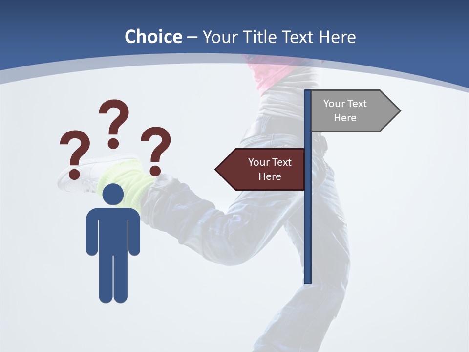 Woman Breakdancer Fly PowerPoint Template