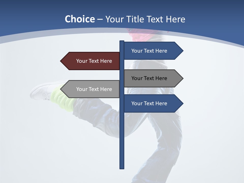 Woman Breakdancer Fly PowerPoint Template