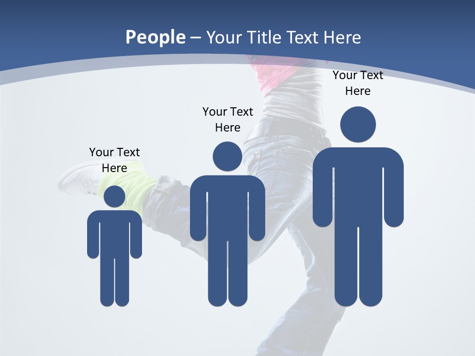 Woman Breakdancer Fly PowerPoint Template