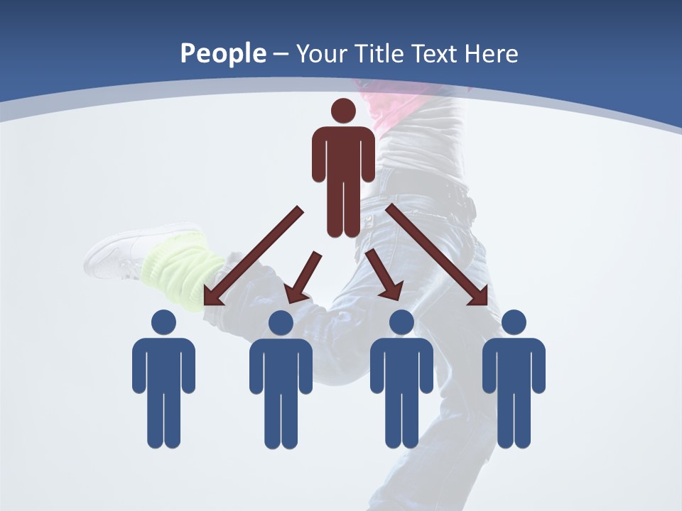 Woman Breakdancer Fly PowerPoint Template