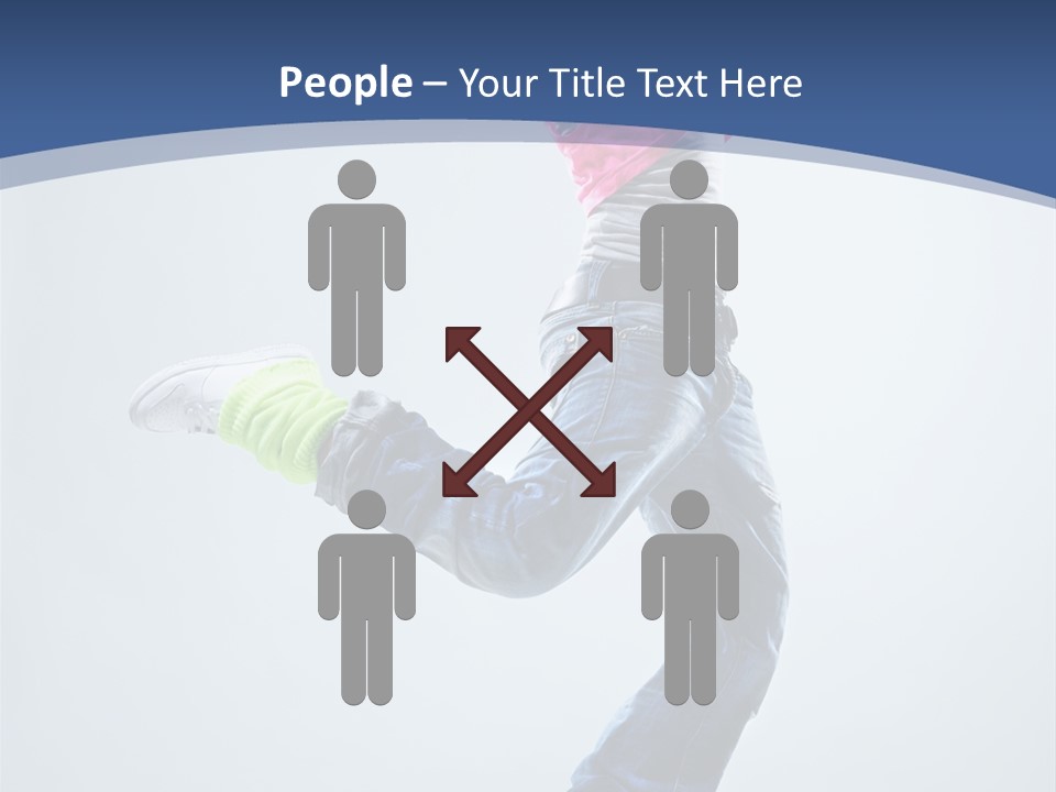 Woman Breakdancer Fly PowerPoint Template