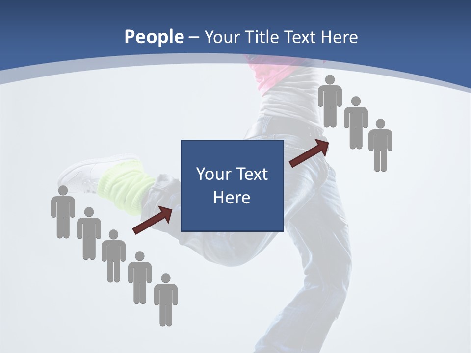 Woman Breakdancer Fly PowerPoint Template