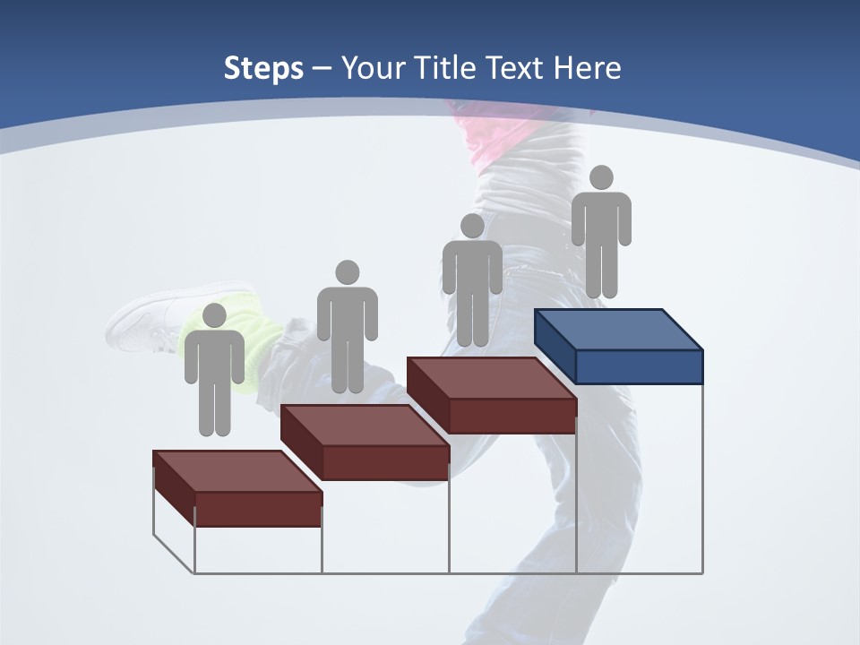 Woman Breakdancer Fly PowerPoint Template