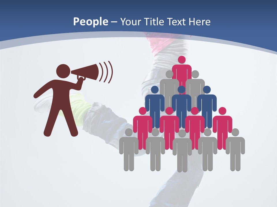 Woman Breakdancer Fly PowerPoint Template