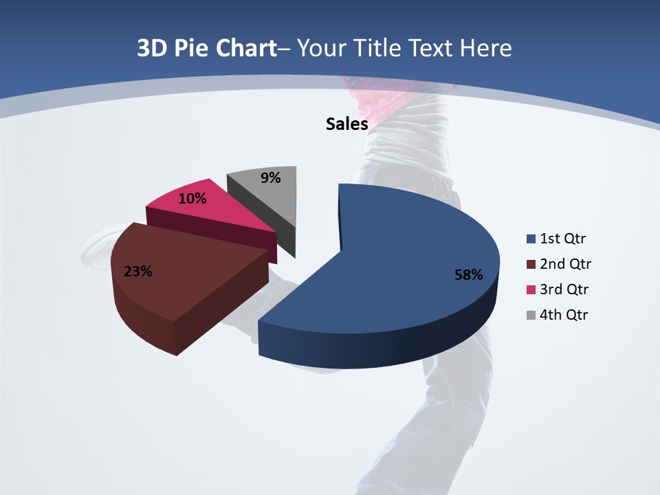 Woman Breakdancer Fly PowerPoint Template