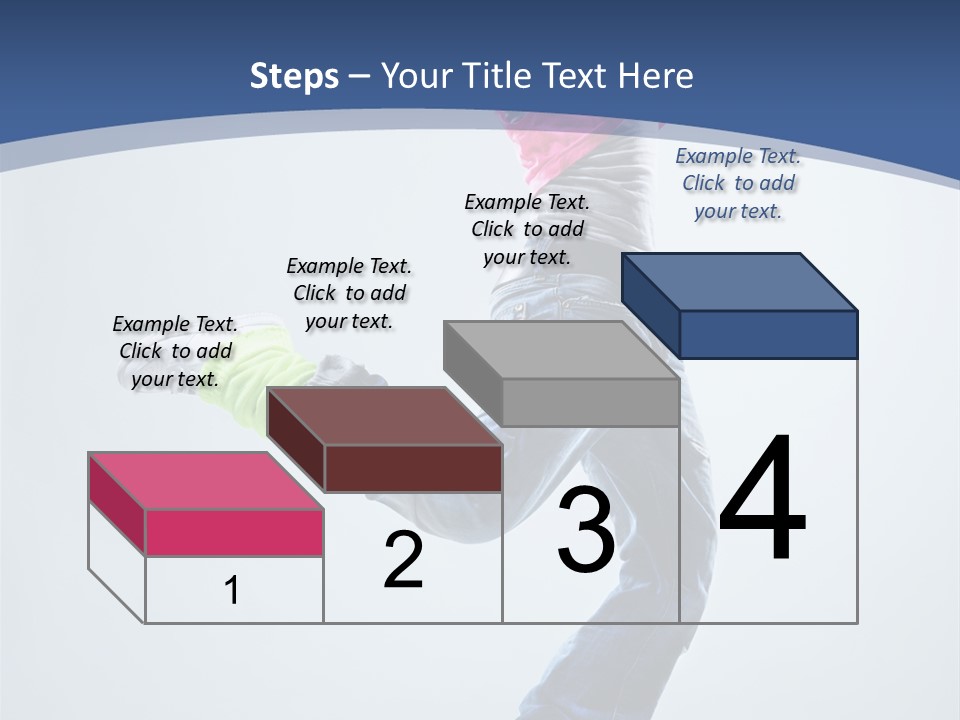 Woman Breakdancer Fly PowerPoint Template