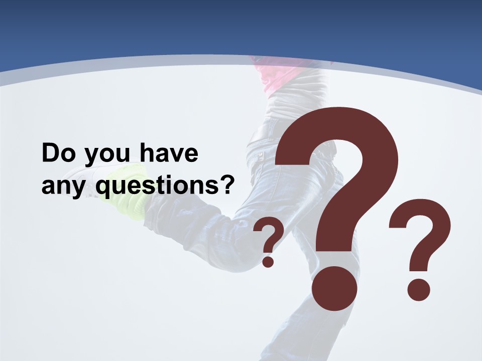 Woman Breakdancer Fly PowerPoint Template