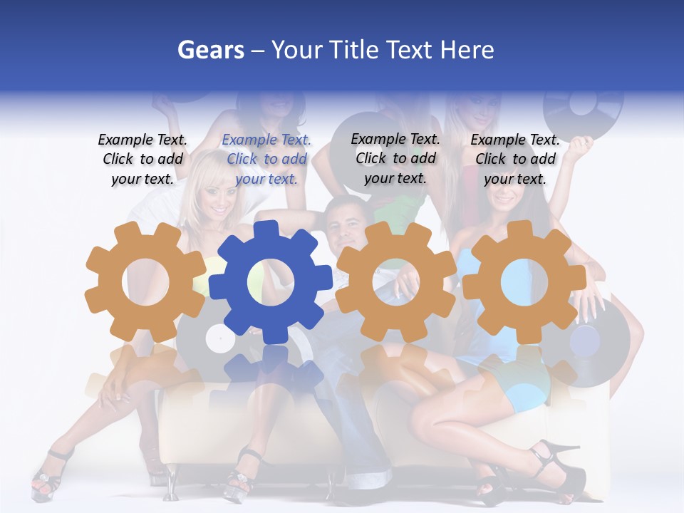 Table People Figure PowerPoint Template