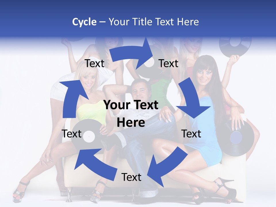 Table People Figure PowerPoint Template
