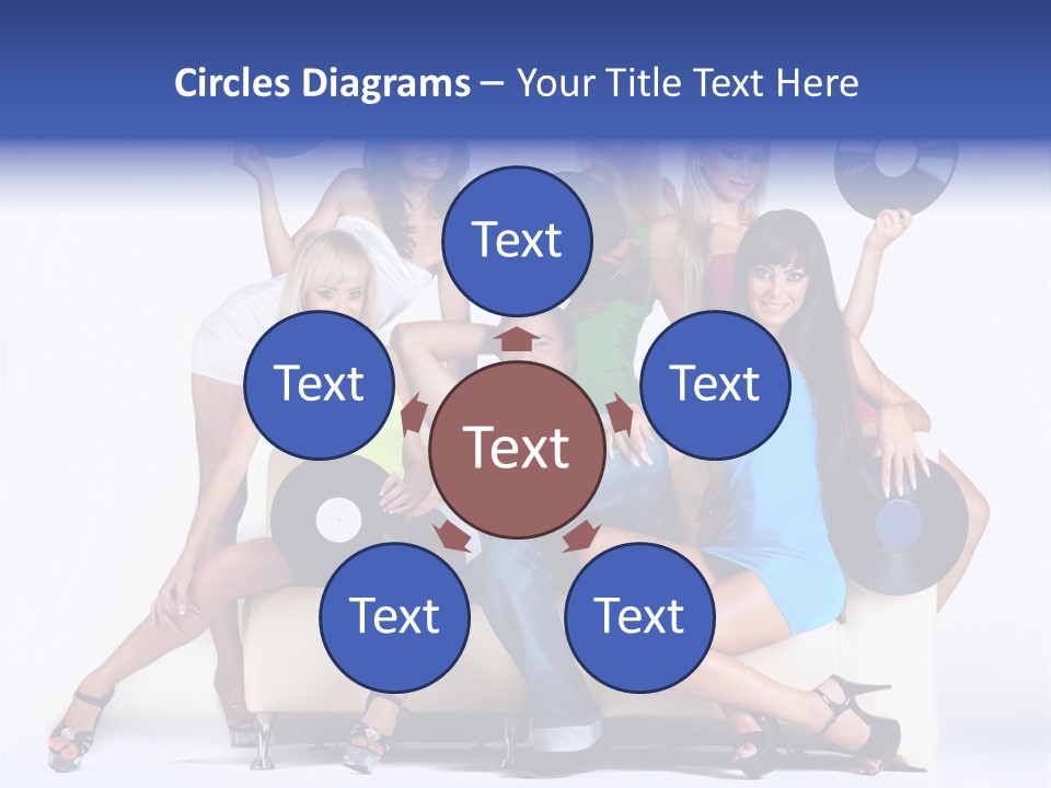 Table People Figure PowerPoint Template