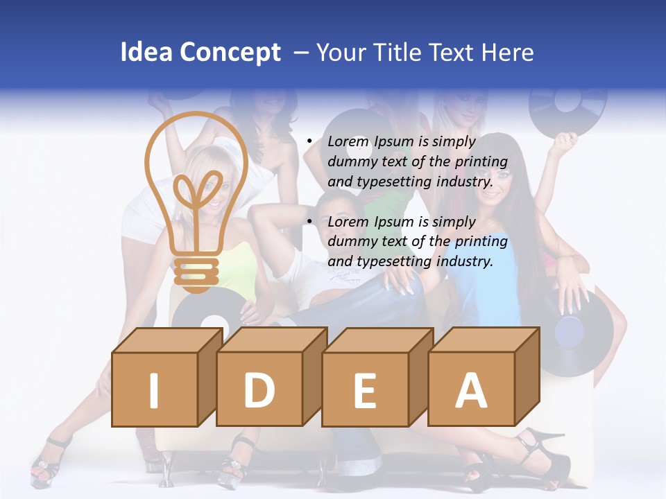 Table People Figure PowerPoint Template