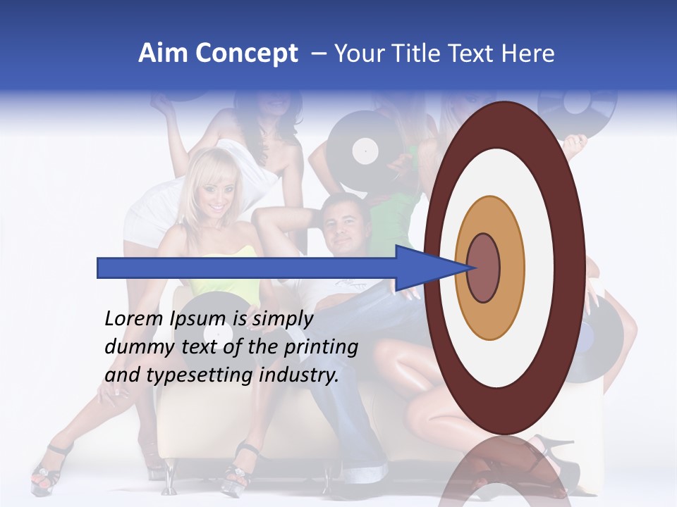 Table People Figure PowerPoint Template