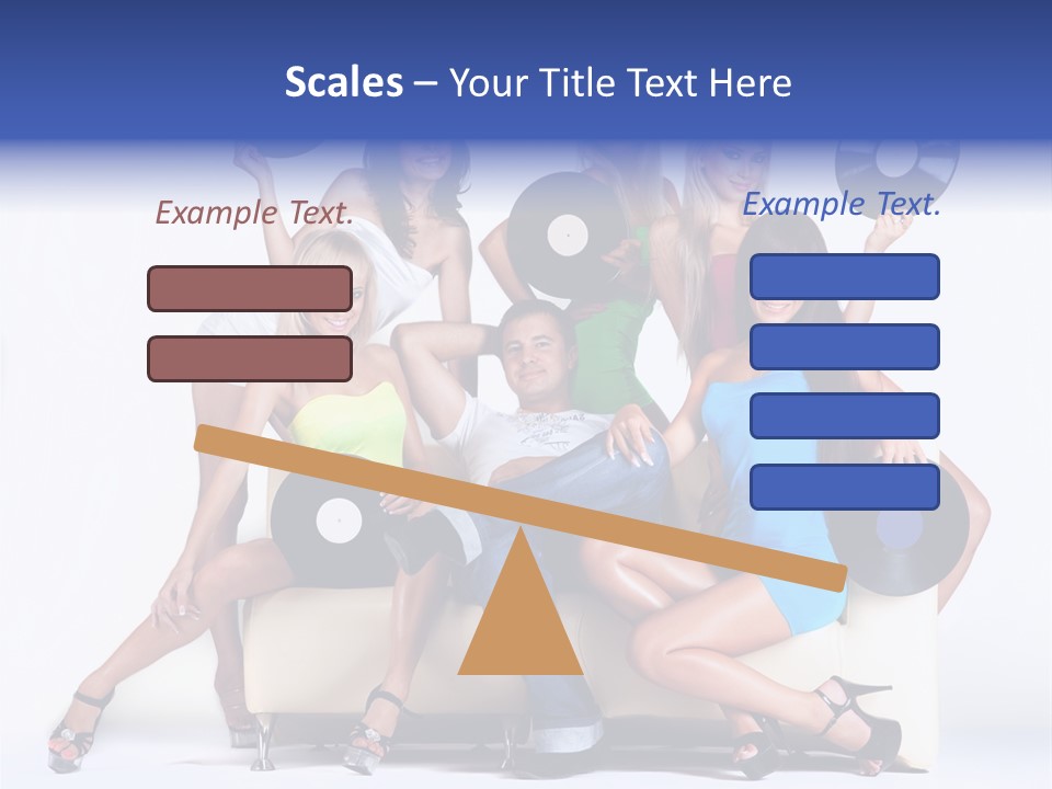 Table People Figure PowerPoint Template