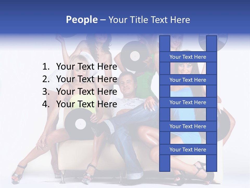 Table People Figure PowerPoint Template