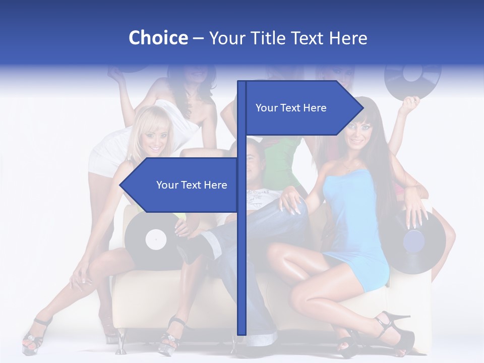 Table People Figure PowerPoint Template