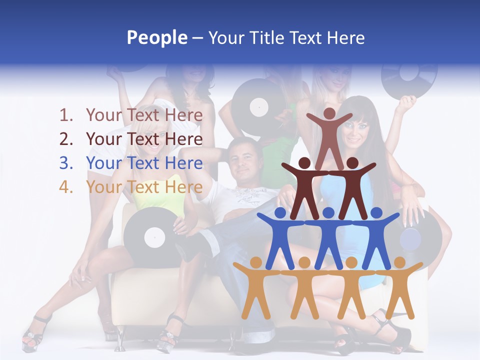 Table People Figure PowerPoint Template