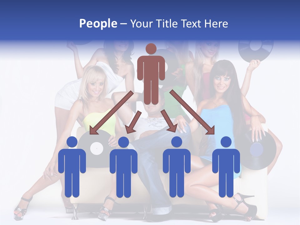 Table People Figure PowerPoint Template