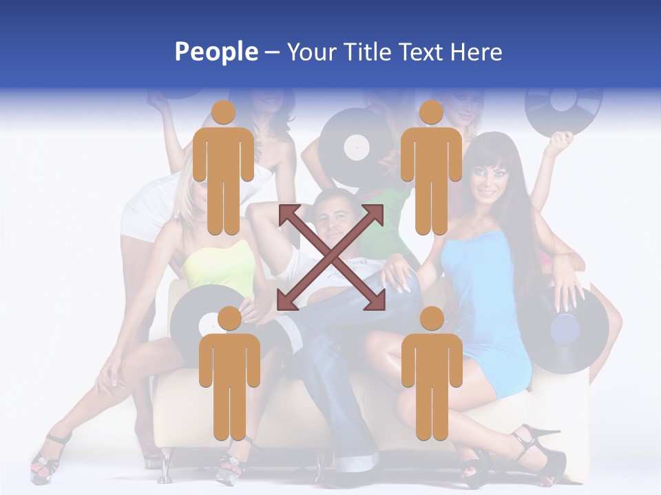 Table People Figure PowerPoint Template