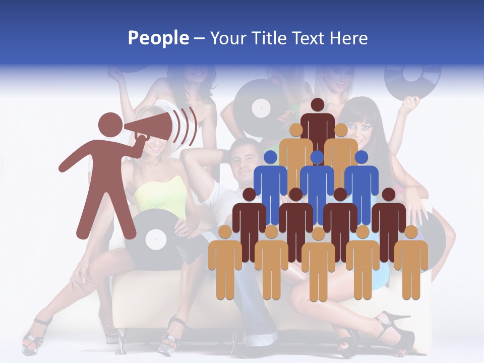 Table People Figure PowerPoint Template