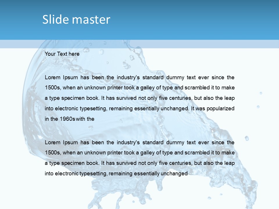 Pour Moisture Wet PowerPoint Template