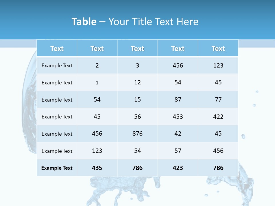 Pour Moisture Wet PowerPoint Template