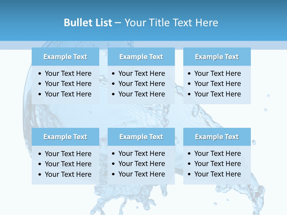 Pour Moisture Wet PowerPoint Template