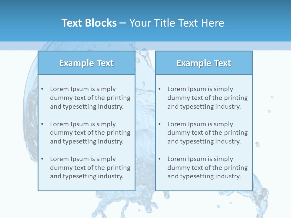 Pour Moisture Wet PowerPoint Template
