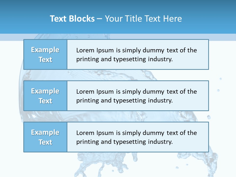Pour Moisture Wet PowerPoint Template